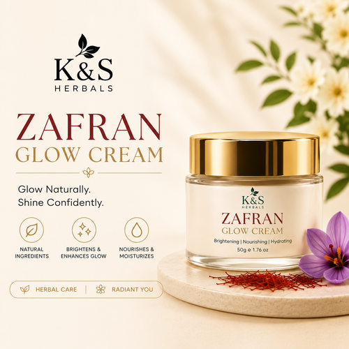 Herbals Zafran Glow Cream – Brightening & Nourishing Herbal Face Cream for Radiant Skin